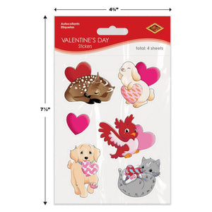 Beistle Bulk Valentine's Day Stickers - 48 Sticker Sheets