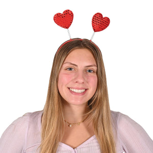 Beistle Sequined Heart Boppers - Valentines Sequined Heart Boppers