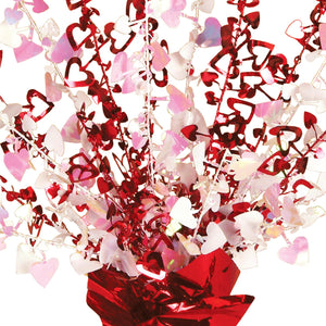 Heart Gleam 'N Burst Centerpiece - red & opalescent