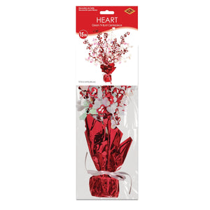 Heart Gleam 'N Burst Centerpiece - red & opalescent