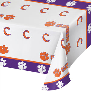 Bulk Pack of 2 Clemson Tigers Plastic Tablecover