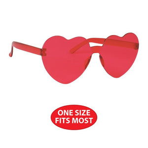 Beistle Bulk Heart Glasses - 12 Pack