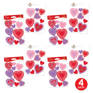 Beistle Heart Stickers (Case of 12 Sheets)