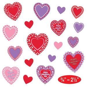 Beistle Heart Stickers (Case of 12 Sheets)