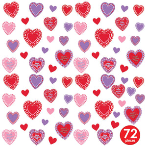 Beistle Heart Stickers (Case of 12 Sheets)