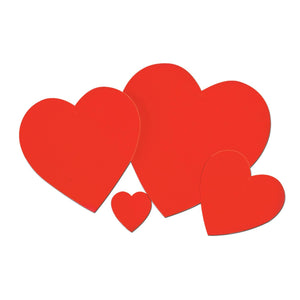 15" Valentine's Day Printed Heart Cutout - Bulk 24 Pack