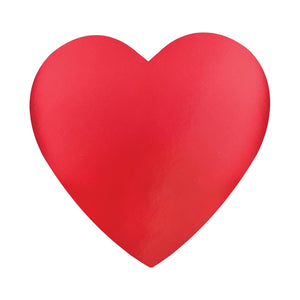 4" Valentine's Day Foil Heart Cutout - Red - Bulk 72 Pack