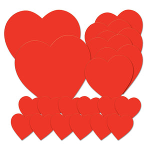 Valentine's Day Packaged Printed Heart Cutouts - Bulk 240 Pack