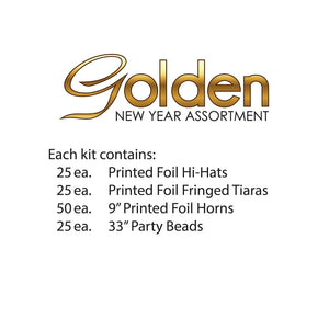 Beistle Golden New Year Assortment for 50