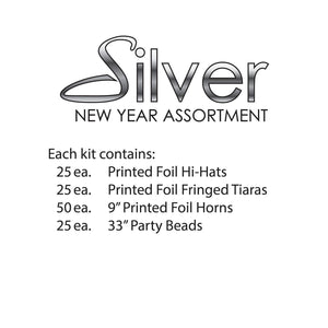 Beistle Silver New Year Assortment for 50