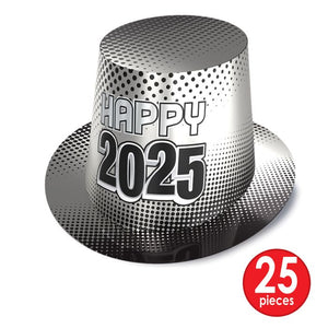 New Year "2025" Silver Party Kits for 50 People