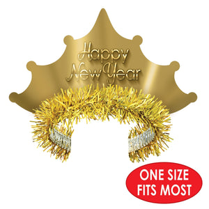 Beistle Golden New Year Tiaras (Case of 50)