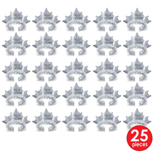 Beistle Silver New Year Tiaras (Case of 50)