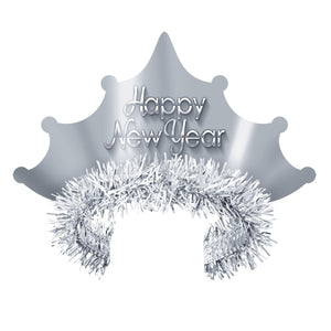 Silver New Year Tiara - Bulk 50 Pack