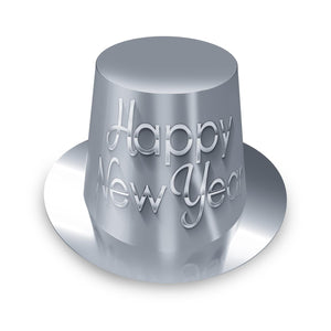 Silver New Year Hi-Hat - Bulk 25 Pack