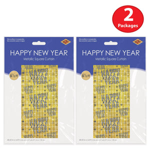 Beistle Happy New Year Metallic Square Curtain