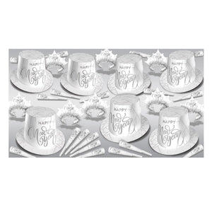 White New Year Silver Party Assortment for 50