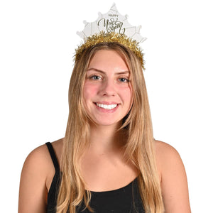 Beistle White New Year Gold Tiara (50 per Box)