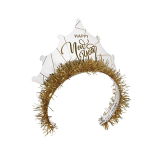 Beistle White New Year Gold Tiara (50 per Box)