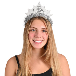 Beistle White New Year Silver Tiara (50 per Box)