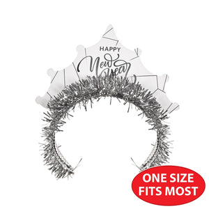 Beistle White New Year Silver Tiara (50 per Box)