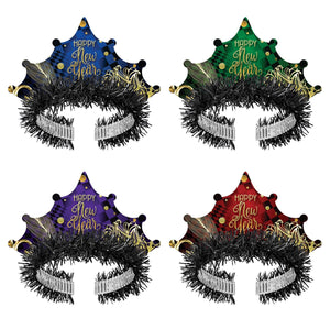 New Year's Eve Midnight Masquerade Tiaras - Bulk 50 Pack