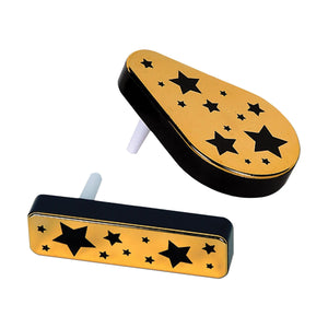 New Year's Eve Plastic Metalic Noisemakers black & gold - Bulk 20 Pack