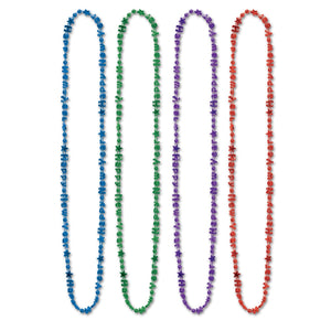 Happy New Year Bead Necklaces- Asst Colors - Bulk 144 Pack