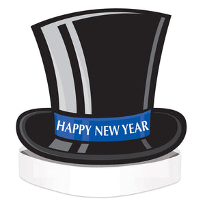 Happy New Year Top Hat Headband - Bulk 12 Pack