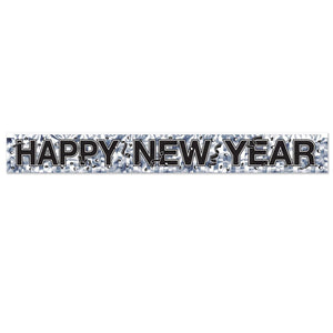 Metallic Happy New Year Fringe Banner - Bulk 12 Pack