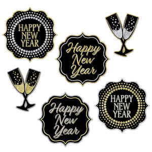 New Year Cutouts - Bulk 72 Pack