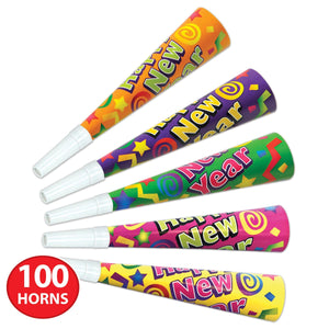 Color-Brite New Years Party Horns