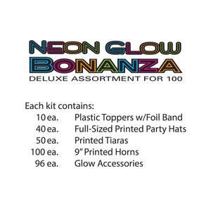 Neon Glow Super New Year's Eve Assortment for 100 people (1 Kit/Case)