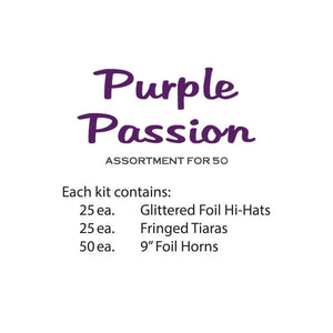 Purple Passion New Year's Eve Party Kit for 50 People