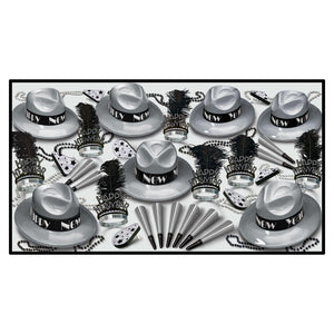 Silver Swing New Year's Eve Party Kit for 50 People