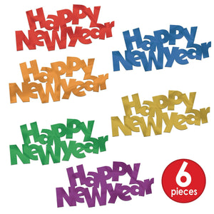 Bulk Multi-Color Jumbo Happy New Year Confetti (12 Pkgs Per Case) by Beistle