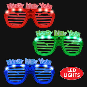 Beistle Bulk Happy New Year LED Shutter Glasses - 12 Pack