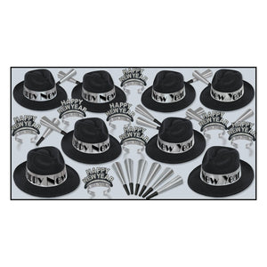 Swing Silver New Year's Eve Party Kit for 50 People