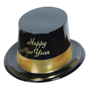 New Year's Eve Gold Legacy Topper Hat black & gold - Bulk 25 Pack