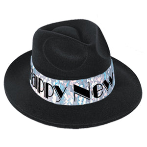 New Year's Eve Swingin' Silver Fedora Hats - Bulk 25 Pack