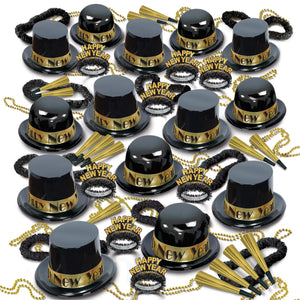 Showtime Gold New Year's Eve Party Kit for 100 People