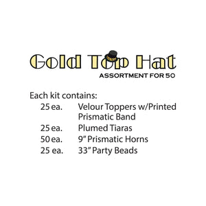 The Gold Top Hat New Year's Eve Party Kit for 50 People