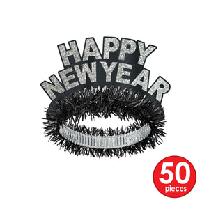 Black & Silver Happy New Year Regal Tiara