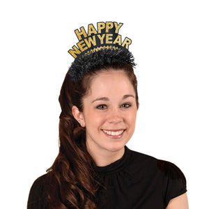 Black & Gold Happy New Year Regal Tiara