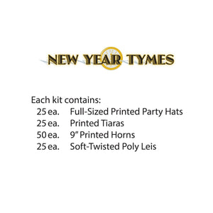 New Year Tymes New Year's Eve Party Kit for 50 People