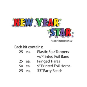 New Year Star Party Kit for 50 People