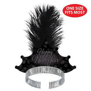 Beistle Bulk Blackout New Year Tiara - 50 Pack