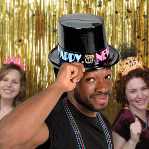 Neon New Years Party Topper Hat