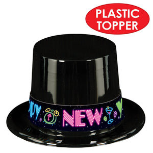 Neon New Years Party Topper Hat