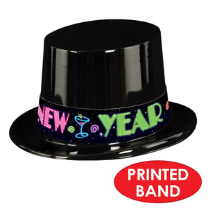 Neon New Years Party Topper Hat